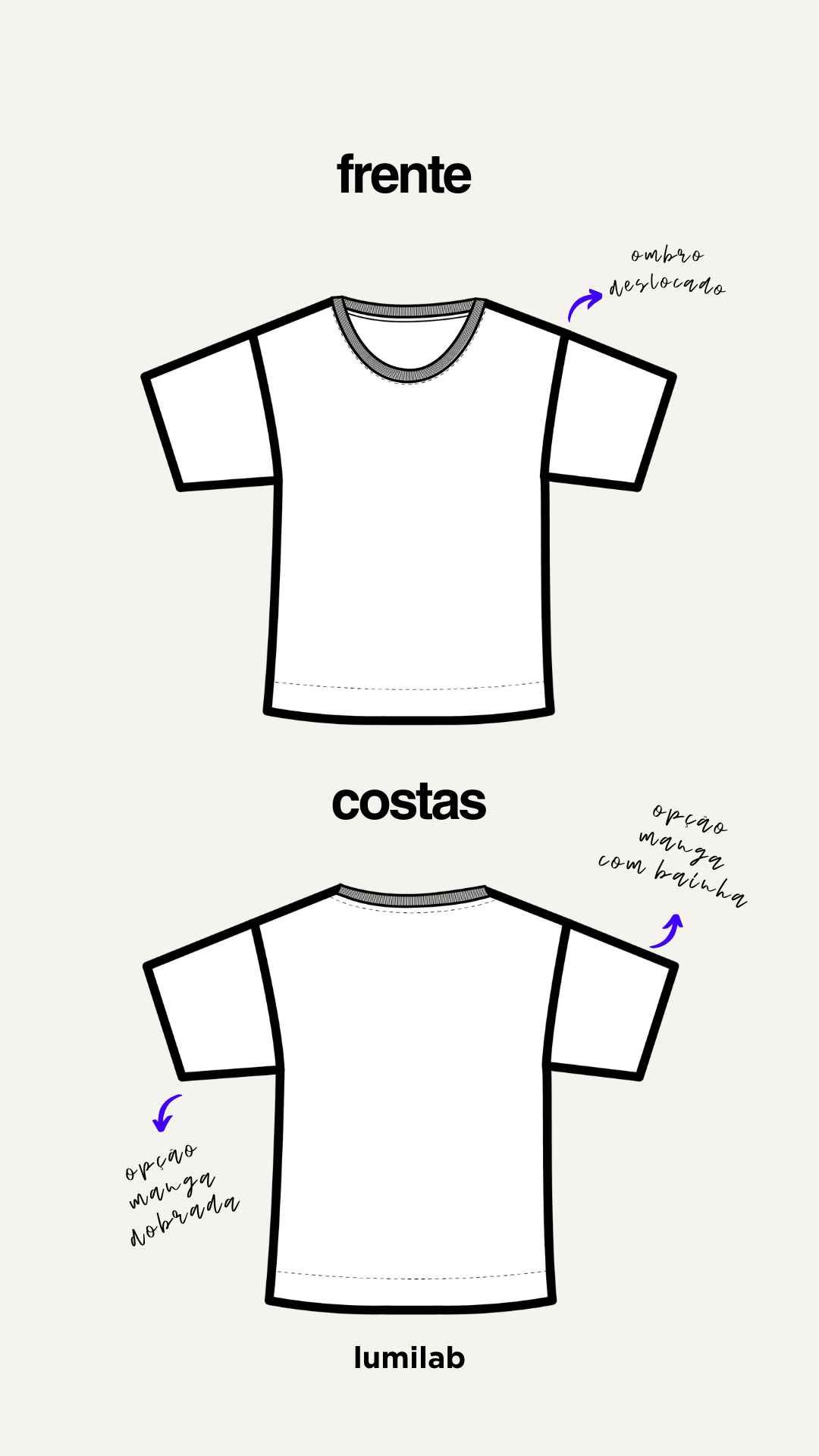 CAMISETA KATE - molde em PDF