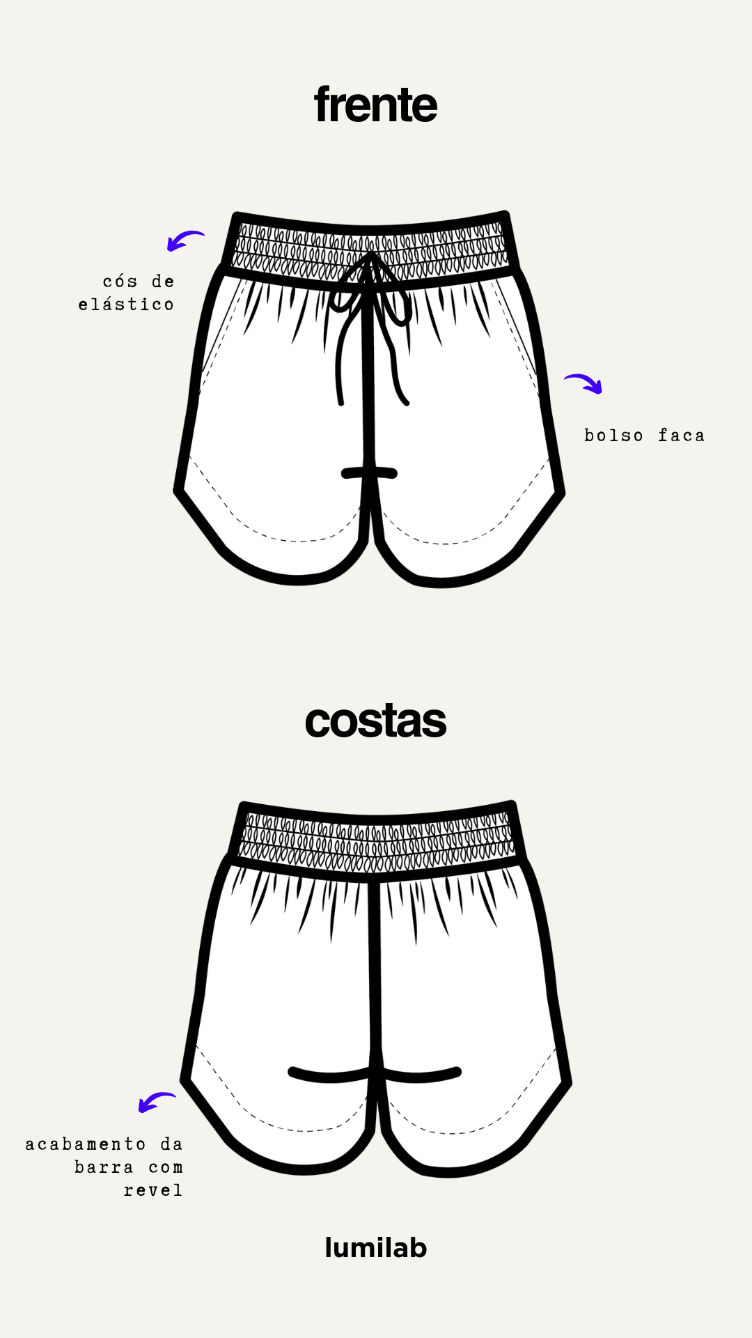 SHORT OLIVIA - molde em PDF + aula de costura