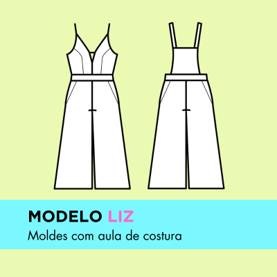 MODELO LIZ - molde + aula de costura